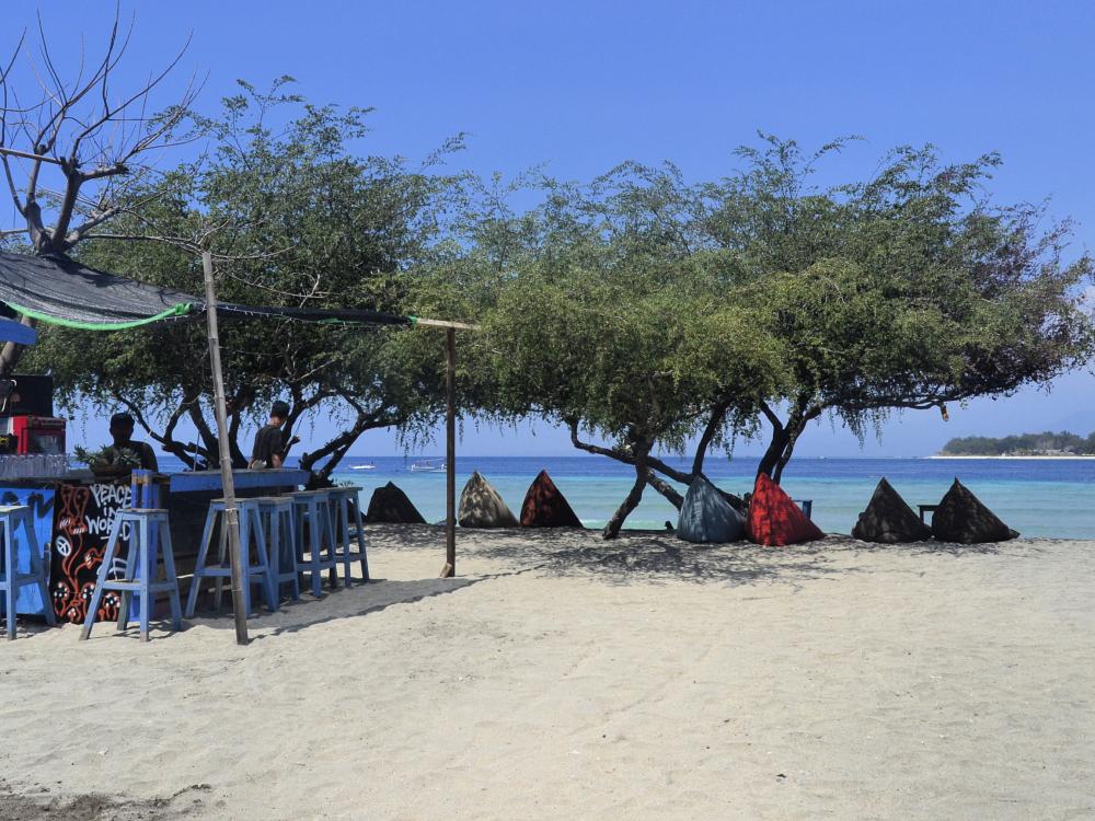 Strandbar på Gili