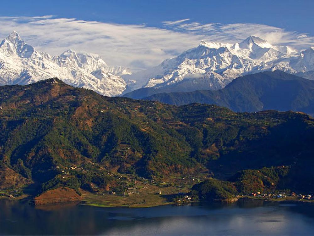 Utsikt over Annapurnamassivet