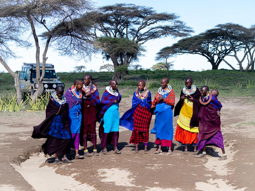 Fargerike masaikvinner