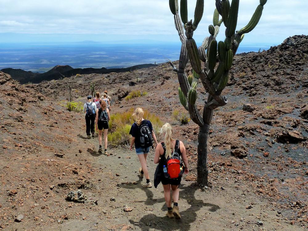 Vulkanvandring på Galapagosøyene
