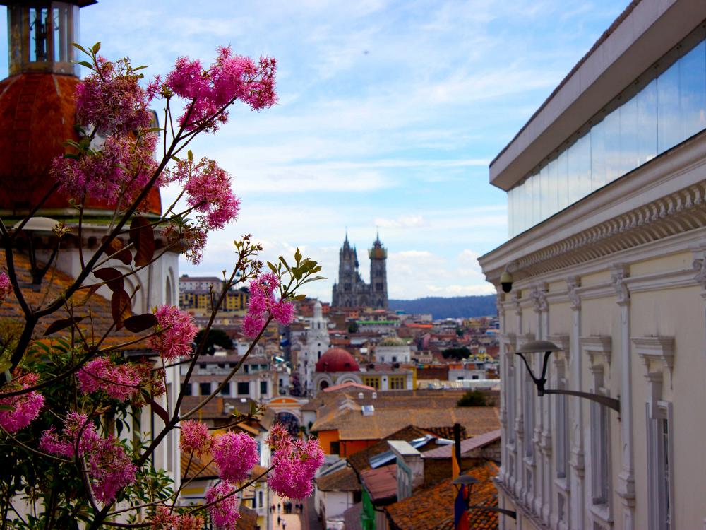 Vakre bygninger i Quito