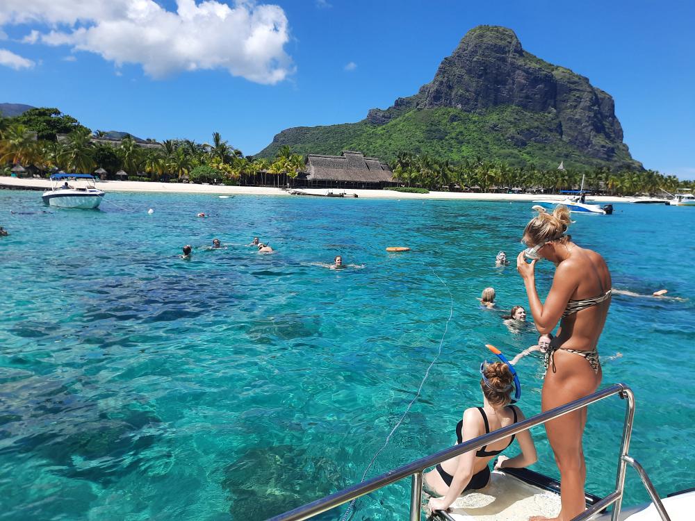 Snorkling på Mauritius