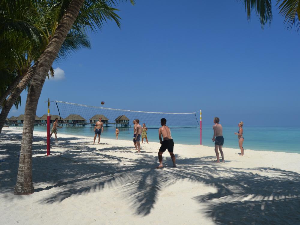 Strandvolleyball på Maldivene