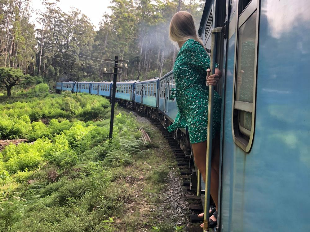 Vakker togreise i Sri Lanka
