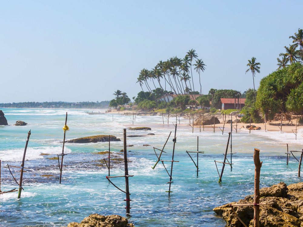 Pælefiskeri ved Weligama Bay 