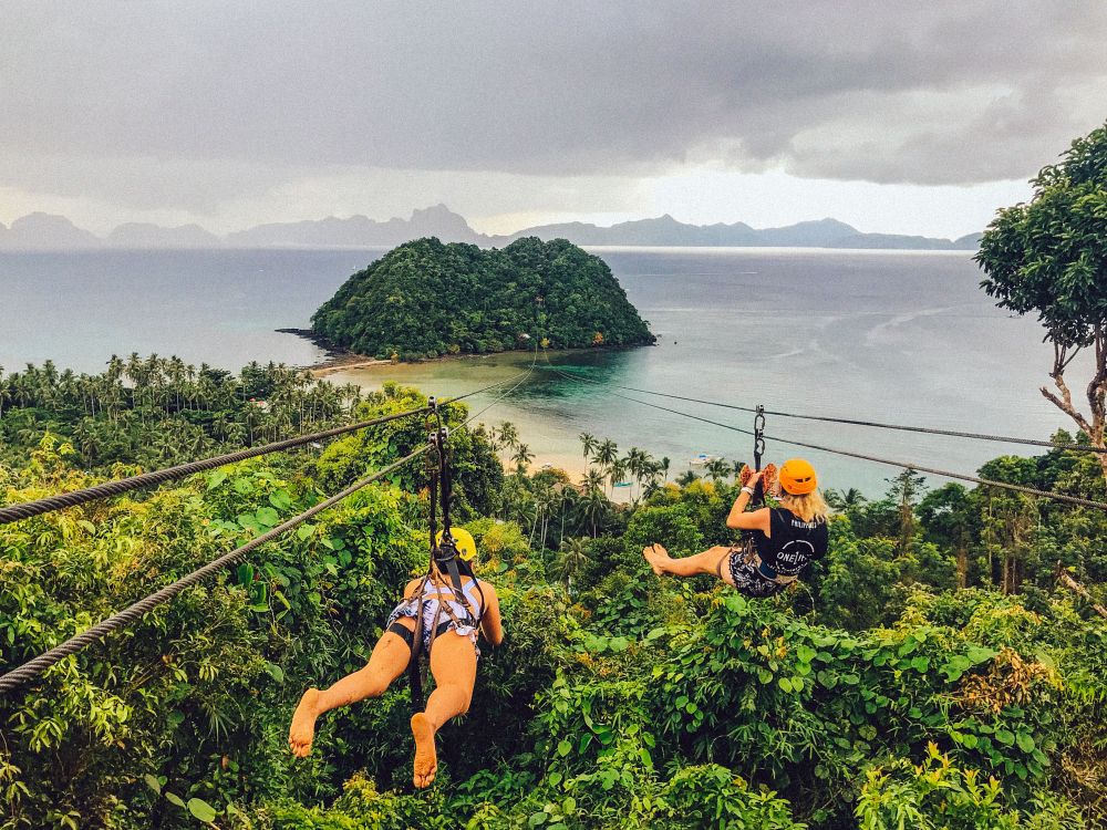 Zipline mellom 2 øyer