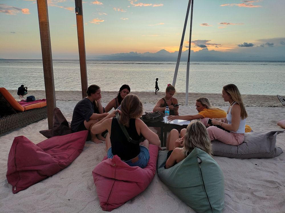 Strandbar på Gili-øyene