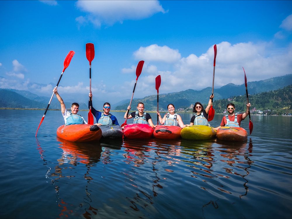 Kajakkpadling på Phewa Lake