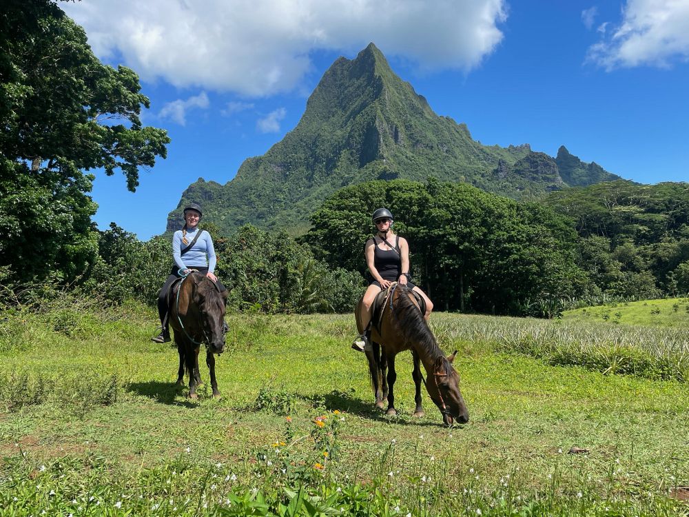 En tur til hest på Moorea